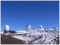 Keck Observatory with snow
