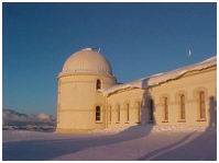 Lick Observatory with snow